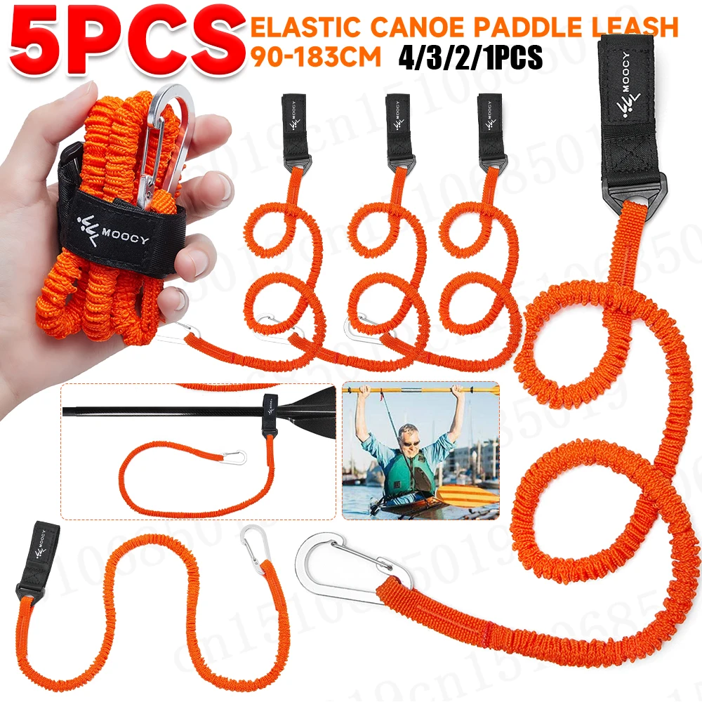 Fishing Kayak Paddle Leash - Correa elástica para remo de canoa