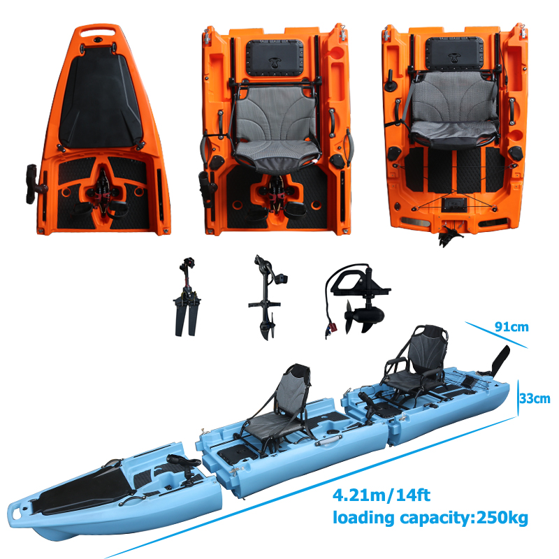 Fishing Kayak Sit On Top - Kayak Desmontable de 14 Pies para