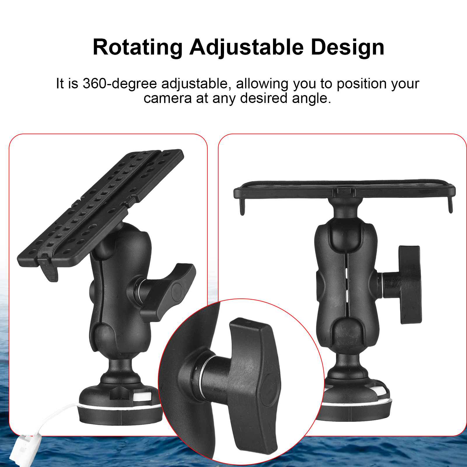 Fishing Kayak Fish Finder Mount - Soporte para buscador de peces con