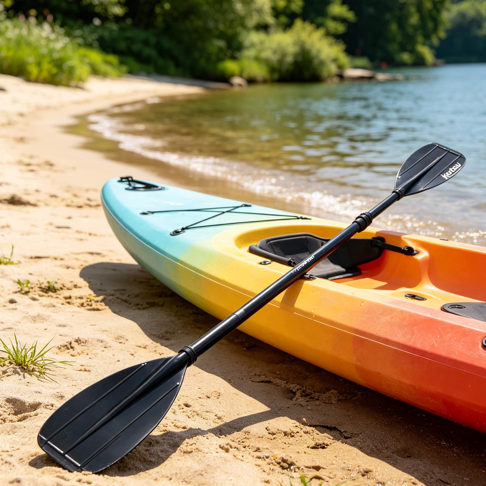Pala de fibra de carbono de 2  - Fishing Kayak Paddle reseña y precio