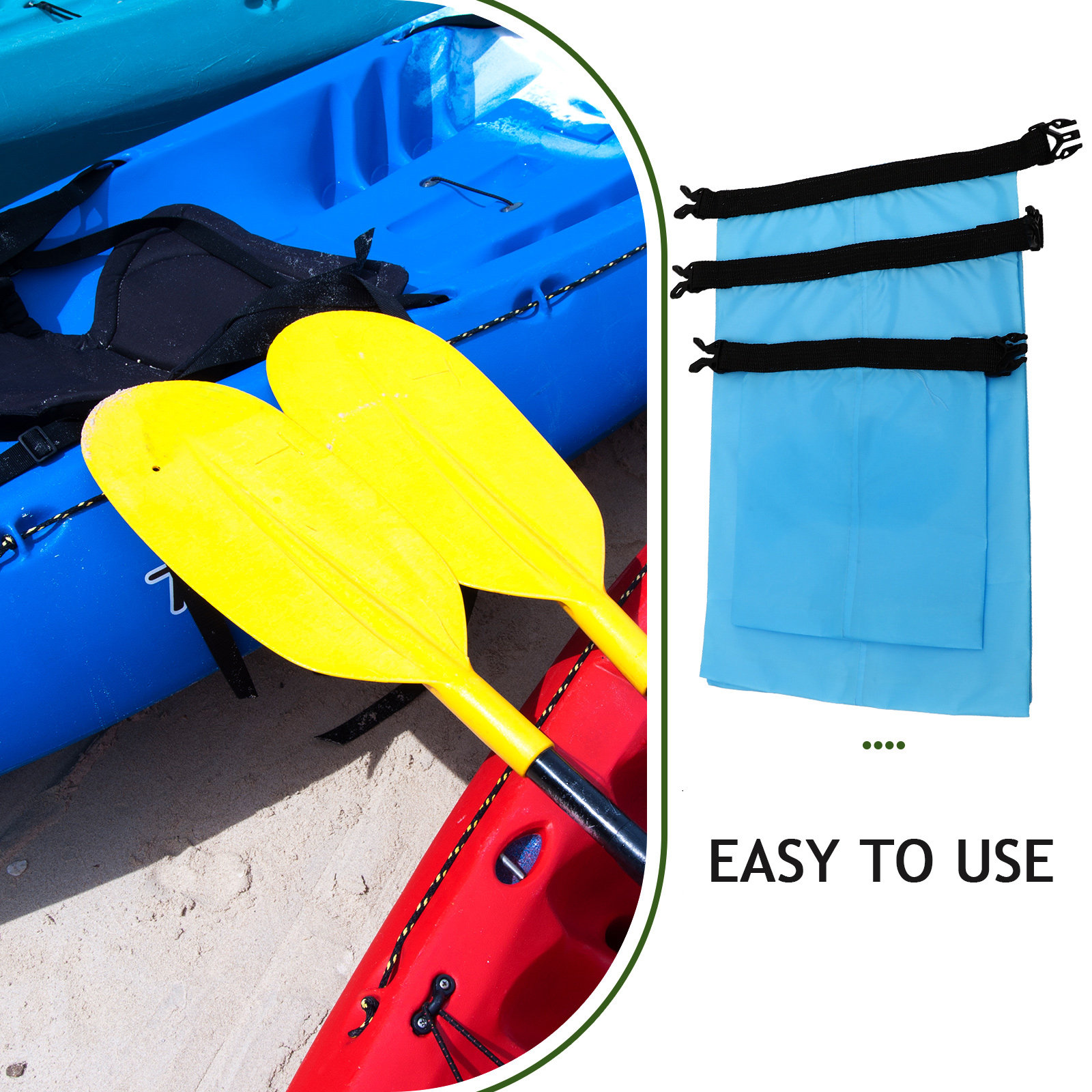 Juego de 3 Bolsas Secas Imperm - Fishing Kayak Storage Bag reseña y precio