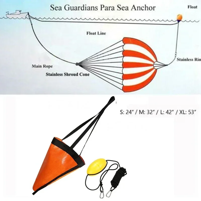 24/32/42/53'' Ancla de deriva  - Fishing Kayak Anchor reseña y precio
