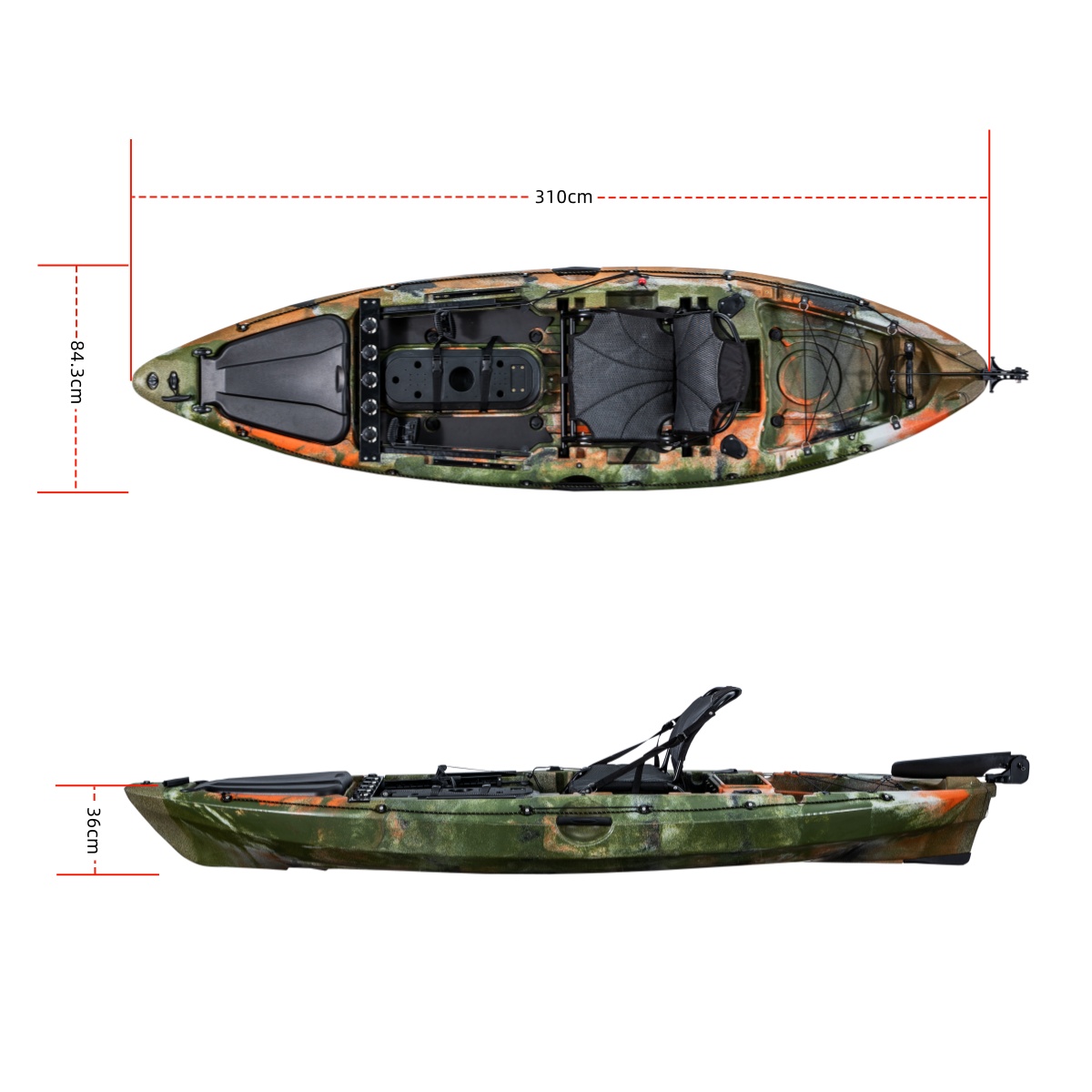 Kayak de pesca individual de p - Fishing Kayak Rod Holder reseña y precio