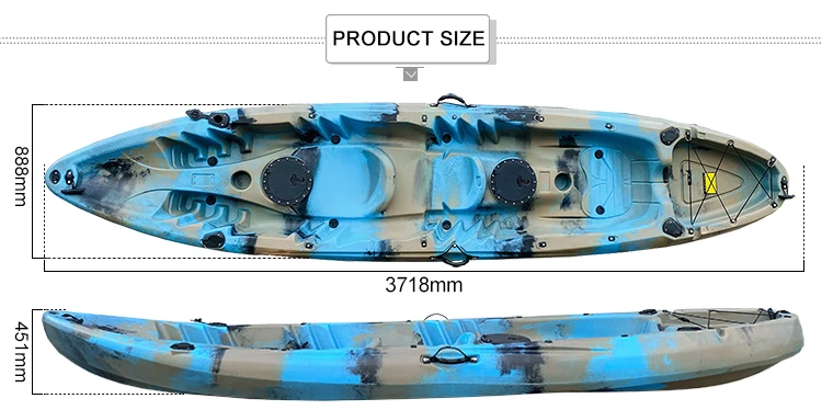 Kayak Tandem Rotomoldeado 2026 - Fishing Kayak Sit On Top reseña y precio