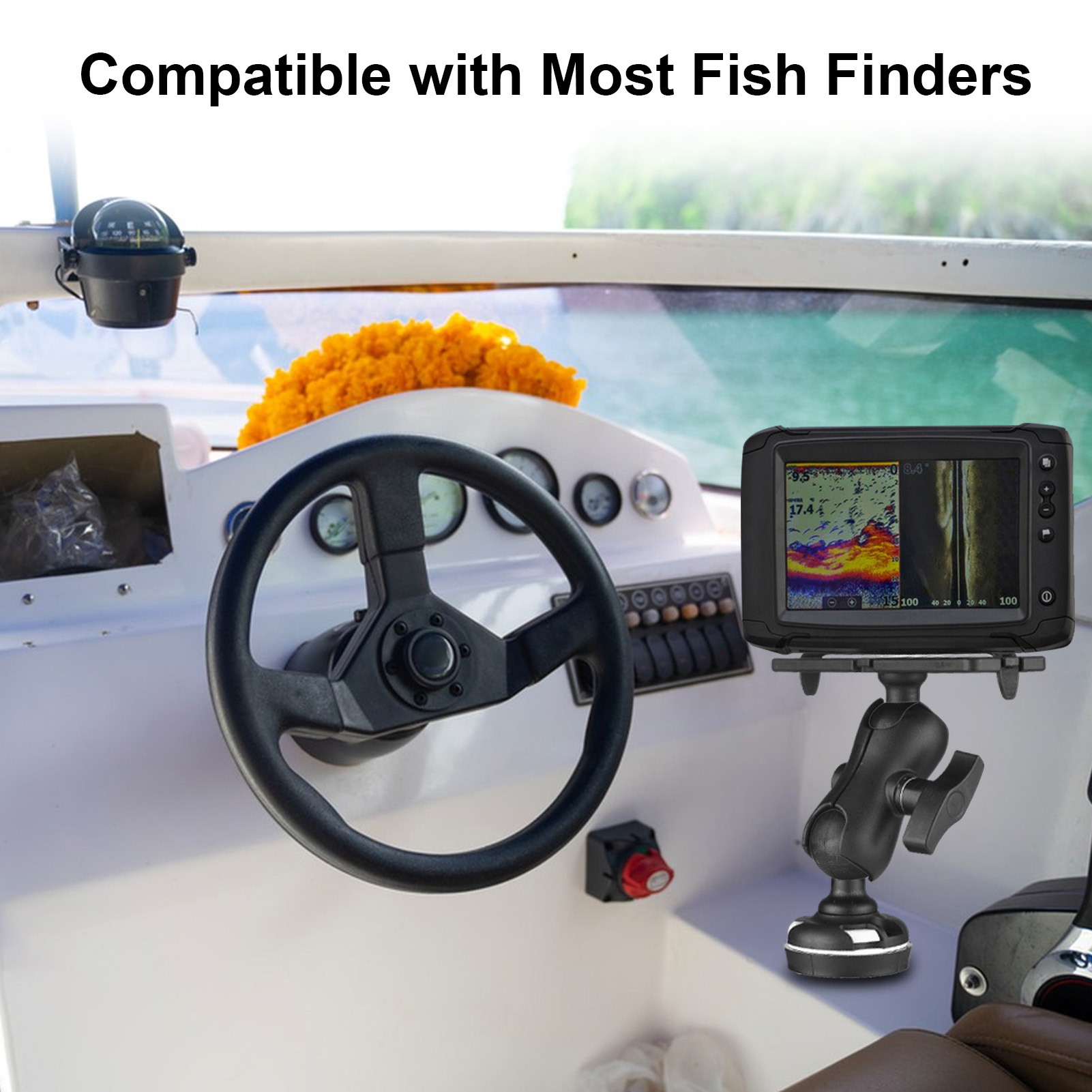 Soporte para buscador de peces - Fishing Kayak Fish Finder Mount reseña y precio