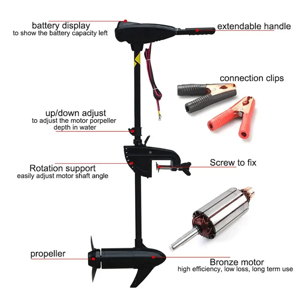 Motor de pesca eléctrico de 18 - Fishing Kayak Trolling Motor reseña y precio